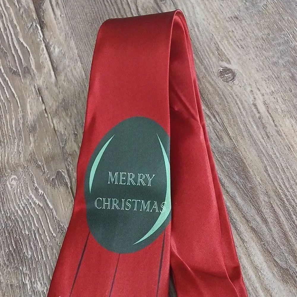 Christmas Necktie Christmas Party Fun Christmas Theme Print Tie Santa NEW - Picture 3 of 4